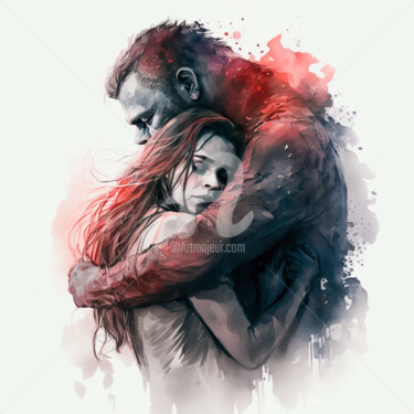 Digital Arts titled "A wild hug" by Vicente Neves, Original Artwork, 2D Digital Work