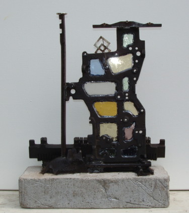 Sculpture intitulée "10-passeur-de-loire…" par André Quétard, Œuvre d'art originale, Métaux