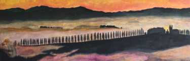 Painting titled "Le Ombre della Sera…" by Andrew Goreds (The Outsider), Original Artwork, Acrylic