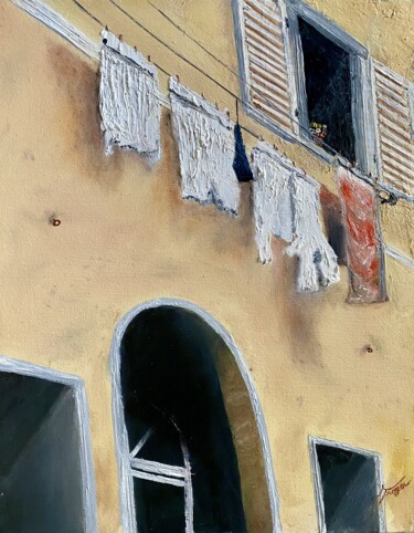 Malerei mit dem Titel ""Tuscany Italy"" von Andrew Troyer, Jr, Original-Kunstwerk, Öl Auf artwork_cat. montiert