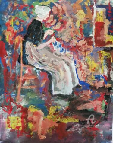 Pintura titulada "Woman tripping" por Andrew Walaszek, Obra de arte original, Gouache