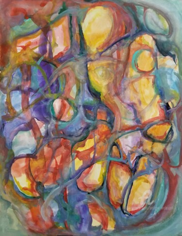 Peinture intitulée "Pain (7,2020)" par Andrew Walaszek, Œuvre d'art originale, Aquarelle
