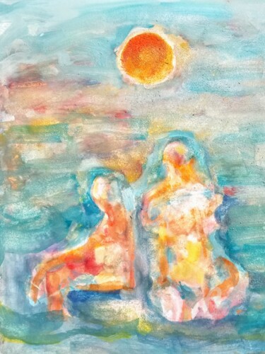 Pintura titulada "On the Beach (3,202…" por Andrew Walaszek, Obra de arte original, Témpera