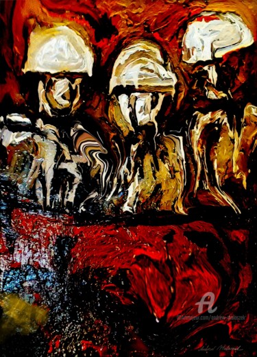 Digitale Kunst mit dem Titel "Valentine" von Andrew Walaszek, Original-Kunstwerk, Acryl Auf Keilrahmen aus Holz montiert