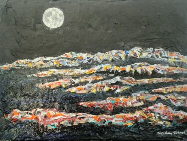 Pintura titulada "Ozark Moon" por Andrew Walaszek, Obra de arte original, Acrílico Montado en Bastidor de camilla de madera