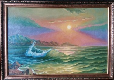 Painting titled "Море" by Andrey Abramov (Nikolaevich), Original Artwork, Oil