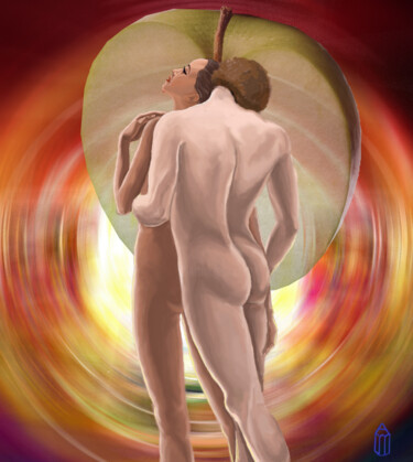 Digital Arts titled "apple of love" by Andrey Abramov (Nikolaevich), Original Artwork, 2D Digital Work