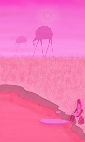 「Pink Vision」というタイトルのデジタルアーツ Andrey Elenevによって, オリジナルのアートワーク, デジタル絵画