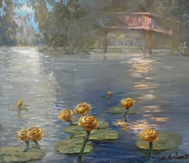 Painting titled "Poetry of the Manor…" by Andrey Lyssenko, Original Artwork, Oil Mounted on Wood Stretcher frame