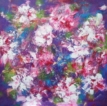 Painting titled "Flowers on the Wind…" by Andrey Visokinsky, Original Artwork, Acrylic