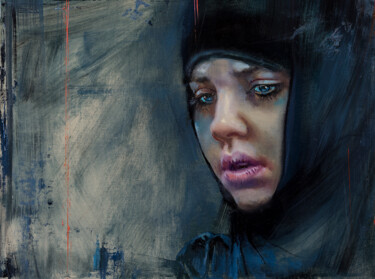 Картина под названием "Последние красные л…" - Андрей Яковлев, Подлинное произведение искусства, Масло