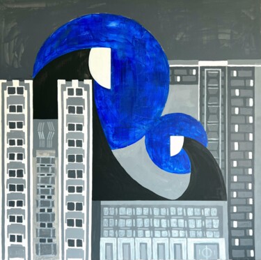 Pintura intitulada "City Dreams" por Andrii Davydenko, Obras de arte originais, Acrílico