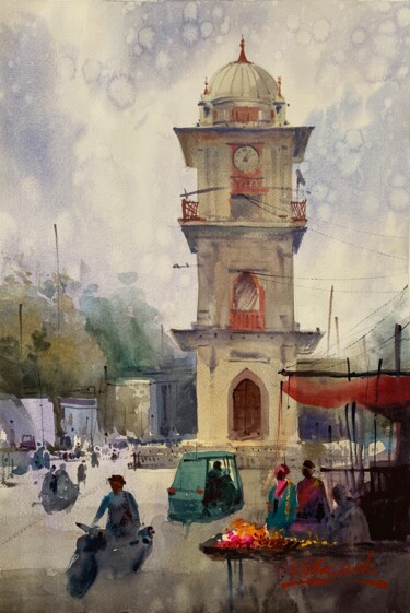 Schilderij getiteld "Картина акварелью и…" door Andrii Kovalyk, Origineel Kunstwerk, Aquarel