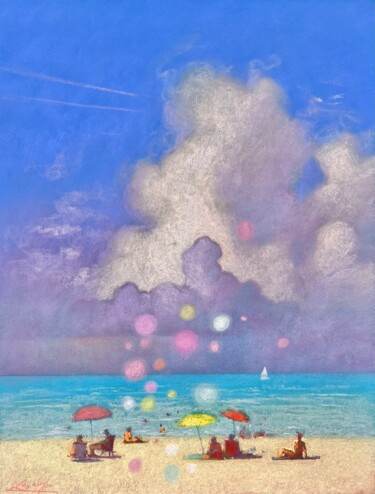 Dessin intitulée "A Bright Summer Day…" par Andrii Kovalyk, Œuvre d'art originale, Pastel