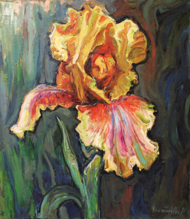 Peinture intitulée "Iris" par Andriy Chebotaru, Œuvre d'art originale, Huile