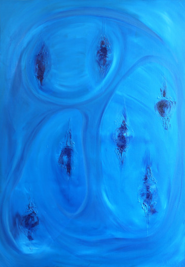 Malarstwo zatytułowany „Синие гроты” autorstwa Andriy Klishyn, Oryginalna praca, Olej
