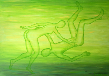 Картина под названием "Полеты 3" - Andriy Klishyn, Подлинное произведение искусства, Масло