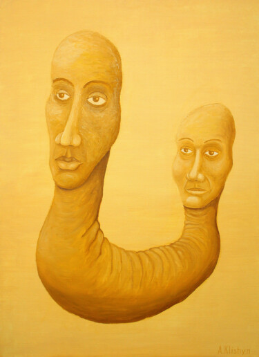 Peinture intitulée "Двойственность само…" par Andriy Klishyn, Œuvre d'art originale, Huile