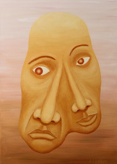 Картина под названием "Дуализм Двуединство" - Andriy Klishyn, Подлинное произведение искусства, Масло