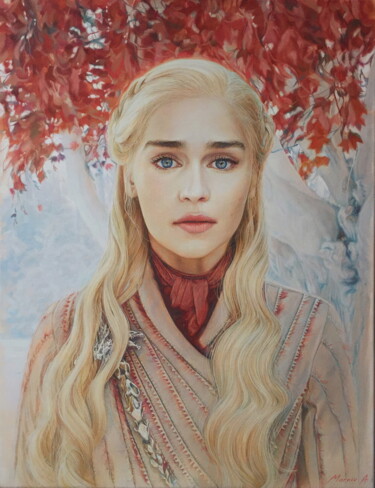 Pittura intitolato "Daenerys" da Andriy Markiv, Opera d'arte originale, Olio