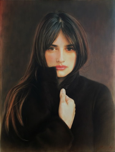 Картина под названием "Penelope Cruz Vanil…" - Andriy Markiv, Подлинное произведение искусства, Масло