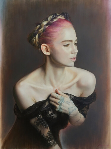 Картина под названием "Grimes" - Andriy Markiv, Подлинное произведение искусства, Масло