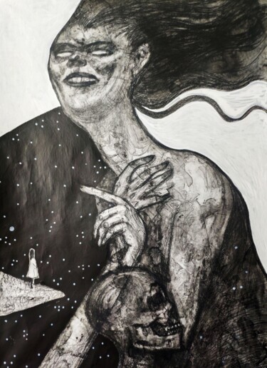 Dibujo titulada "Woman's Lot" por Natalia Andrushaewa, Obra de arte original, Lápiz