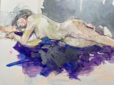 Disegno intitolato "Nude life drawing #…" da Andy Fung, Opera d'arte originale, Acrilico