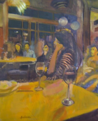 "At a jazz club in M…" başlıklı Tablo Andy Hudson tarafından, Orijinal sanat, Petrol