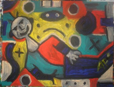 Painting titled "homme allongé" by Andy Pilgrimm, Original Artwork