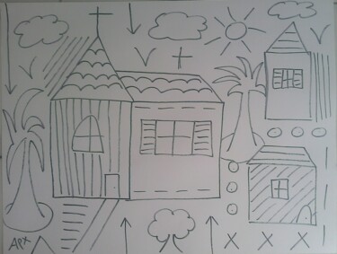 Drawing titled "maisons9.jpg" by Andy Pilgrimm, Original Artwork