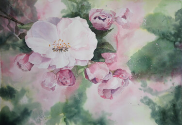 Malarstwo zatytułowany „Gust of Spring” autorstwa Aneta Weronika Gajos, Oryginalna praca, Akwarela