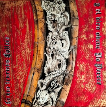 Malerei mit dem Titel "Arquivolta2" von Angel Sanchez, Original-Kunstwerk, Öl Auf Keilrahmen aus Holz montiert