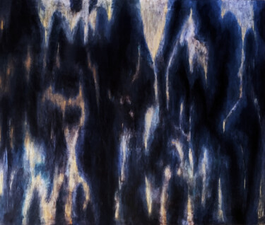 Ζωγραφική με τίτλο "Midnight's Glow" από Angelica Fom, Αυθεντικά έργα τέχνης, Ακρυλικό