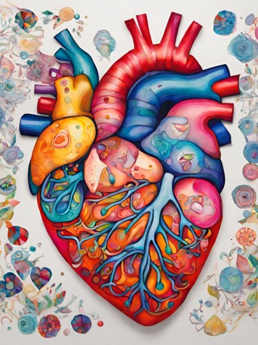 Grafika cyfrowa / sztuka generowana cyfrowo zatytułowany „Heartstrings” autorstwa Angelica Hurtiger, Oryginalna praca, Obraz…