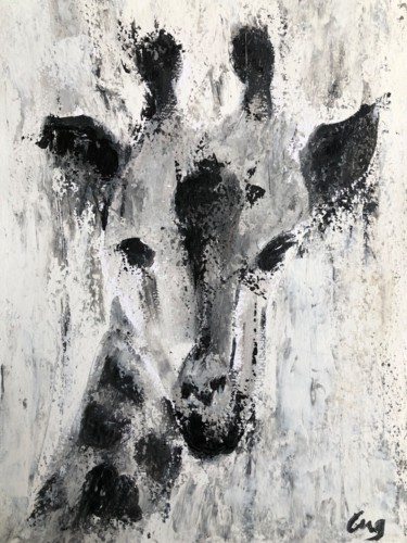 Ζωγραφική με τίτλο "Giraffe" από Angélica Hernández, Αυθεντικά έργα τέχνης, Ακρυλικό