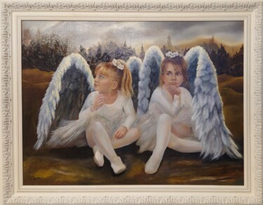 Pintura titulada "Innocence" por Ageliki Aggelike, Obra de arte original, Oleo Montado en Bastidor de camilla de madera