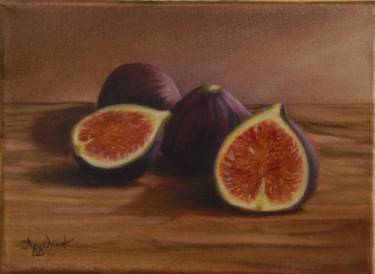 Ζωγραφική με τίτλο ""Figs"" από Ageliki [Αγγελικη], Αυθεντικά έργα τέχνης, Λάδι