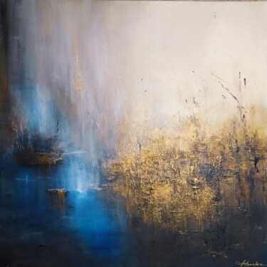 Painting titled "Le matin sombre." by Angelina Ermakova, Original Artwork, Acrylic Mounted on Wood Stretcher frame