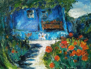 Pintura intitulada "Летний пейзаж. Молд…" por Angelina Maslikova, Obras de arte originais, Óleo
