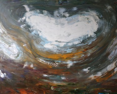 Painting titled "Пустынный ветер" by Angelina Damenia, Original Artwork, Oil