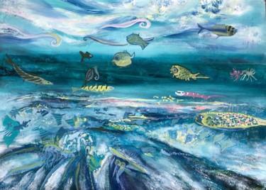 Pintura titulada "Onderwaterwereld 3" por Angeline Rosendaal, Obra de arte original, Oleo