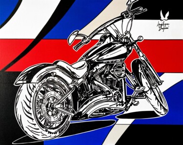 Pintura intitulada "Harley" por Angélique Dufossé, Obras de arte originais, Acrílico