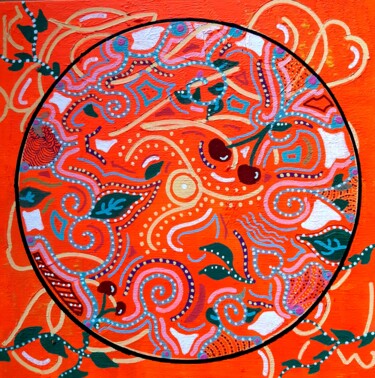 Peinture intitulée "Mandala" par Angelique Mouton, Œuvre d'art originale, Acrylique