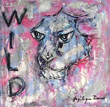 Peinture intitulée "Wild" par Angélique Pécriaux, Œuvre d'art originale, Acrylique Monté sur Autre panneau rigide