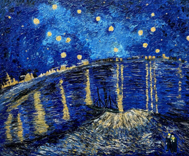 Peinture intitulée "Etoiles de nuit" par Angélique Roche, Œuvre d'art originale, Acrylique Monté sur Châssis en bois