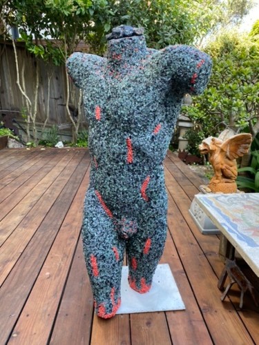 Sculpture titled "Male Torso" by Angelo Dipietrantonio, Original Artwork, Mosaic