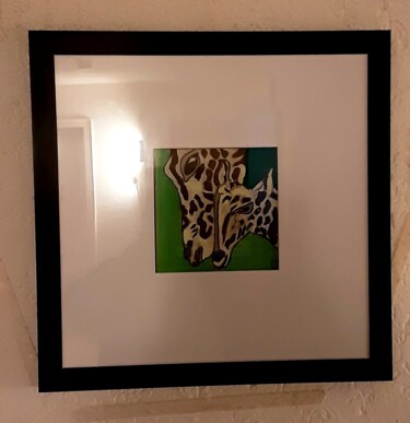 Ζωγραφική με τίτλο "Mamma giraffa" από Angelo Marzullo, Αυθεντικά έργα τέχνης, Ακρυλικό Τοποθετήθηκε στο Αλουμίνιο