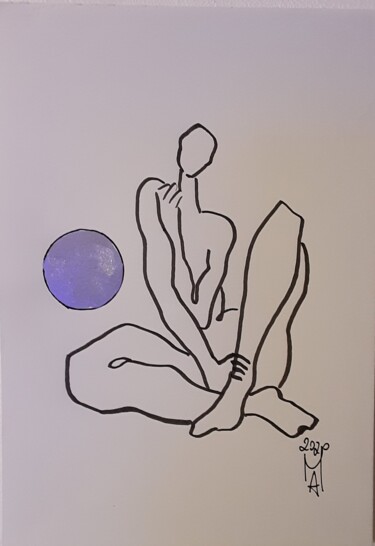 Painting titled "Nach der sport." by Angelo Marzullo, Original Artwork, Marker