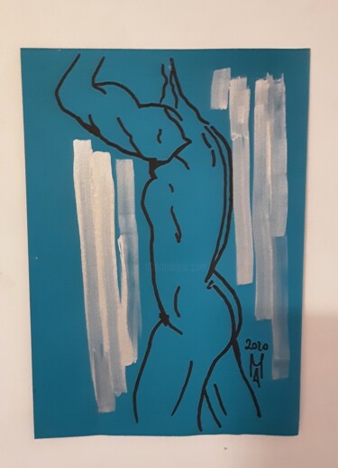 제목이 "Unter der dusche."인 미술작품 Angelo Marzullo로, 원작, 잉크
